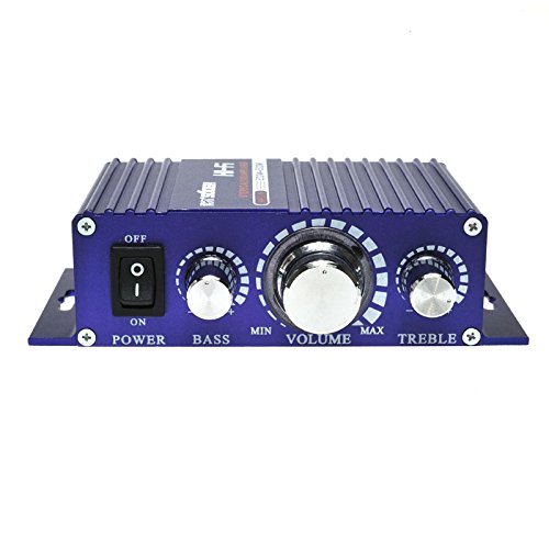 1 X 12v 2.0 Channel Hifi Stereo Car Home Mini Audio Amplifier 200w Aluminum Case