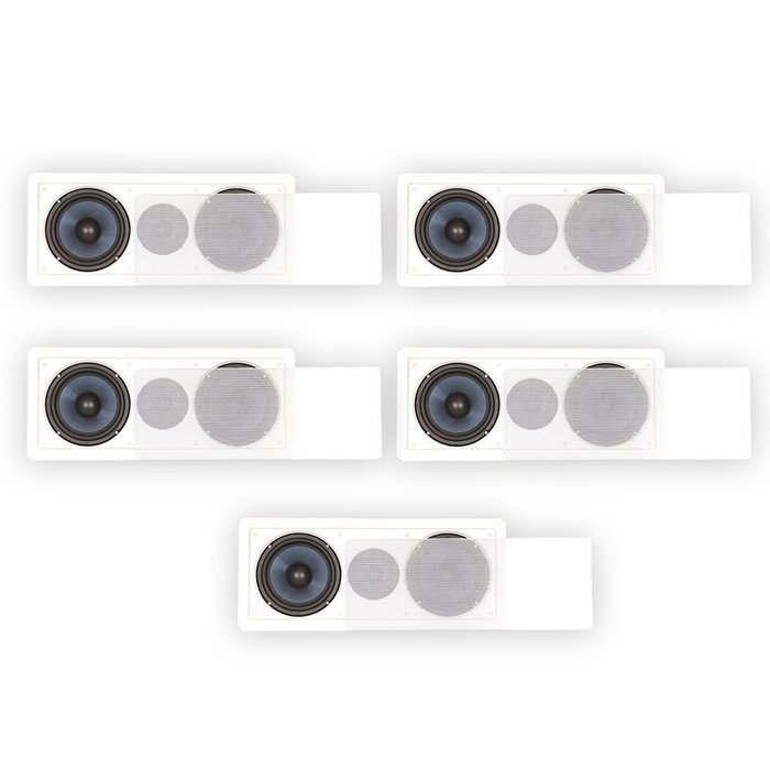 Blue Octave BDLCR6 In Wall Center Dual 6.5" Speakers Home Theater 5 Speaker Set