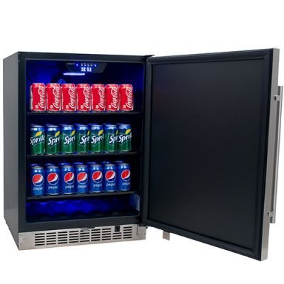 EdgeStar 148 Can Stainless Steel Beverage Cooler N13