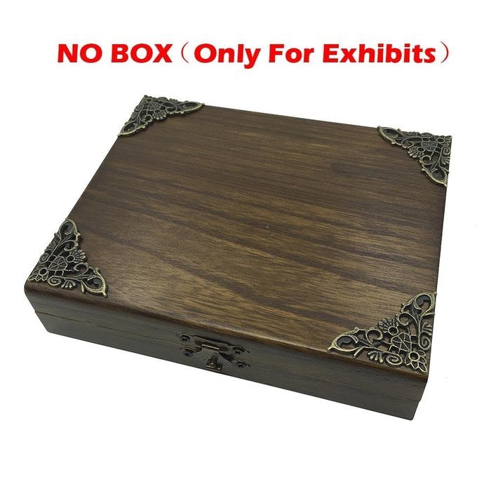 4 X Antique Brass Jewelry Gift Box Wood Case Decorative adorn copper butterfly N2