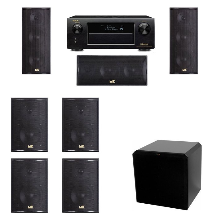M&K Sound LCR750 Loudspeaker 7.1 HRS12 Denon AVR-X5200W