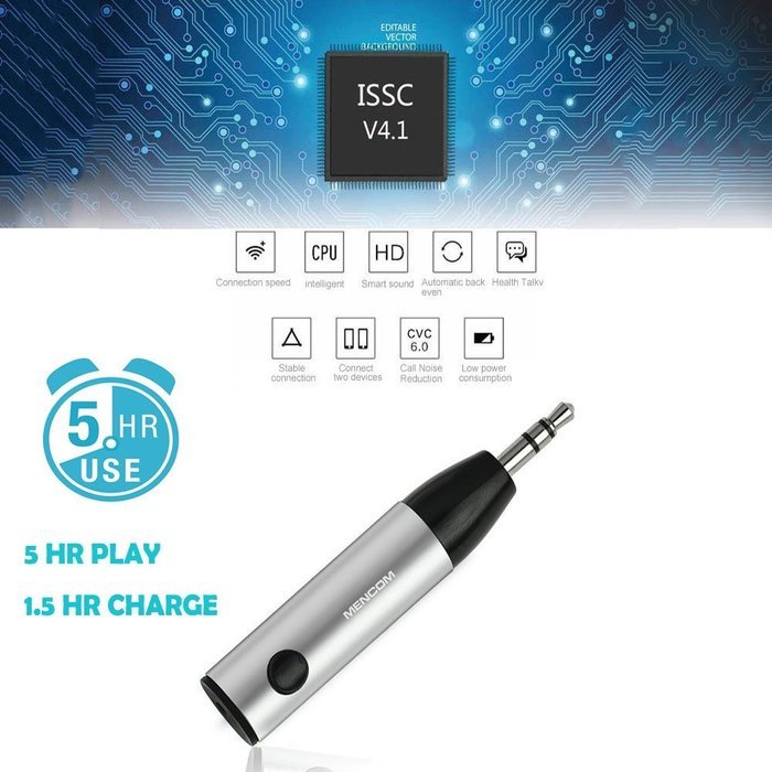 Bluetooth 4.1 Receiver, ACLOOK Hands-Free Car Kits, Mini Wireless Bluetooth Adapter for Home/Car Audio System... N3
