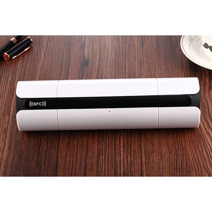 FOXNOVO Bluetooth Speaker, Touch Control Screen Hands-free USB Flash Disk,TF card NFC(White) N7