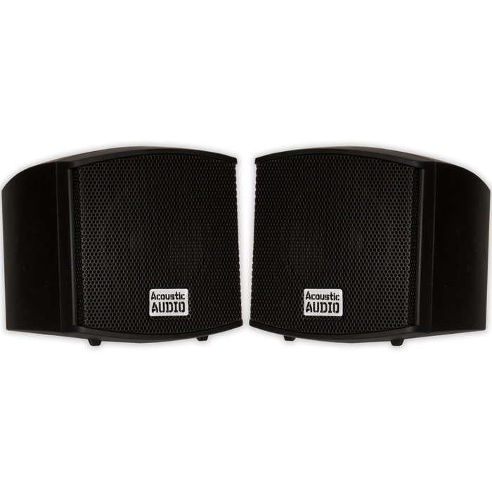 Acoustic Audio AA321W Surround Speakers, White, Set of 2 N2