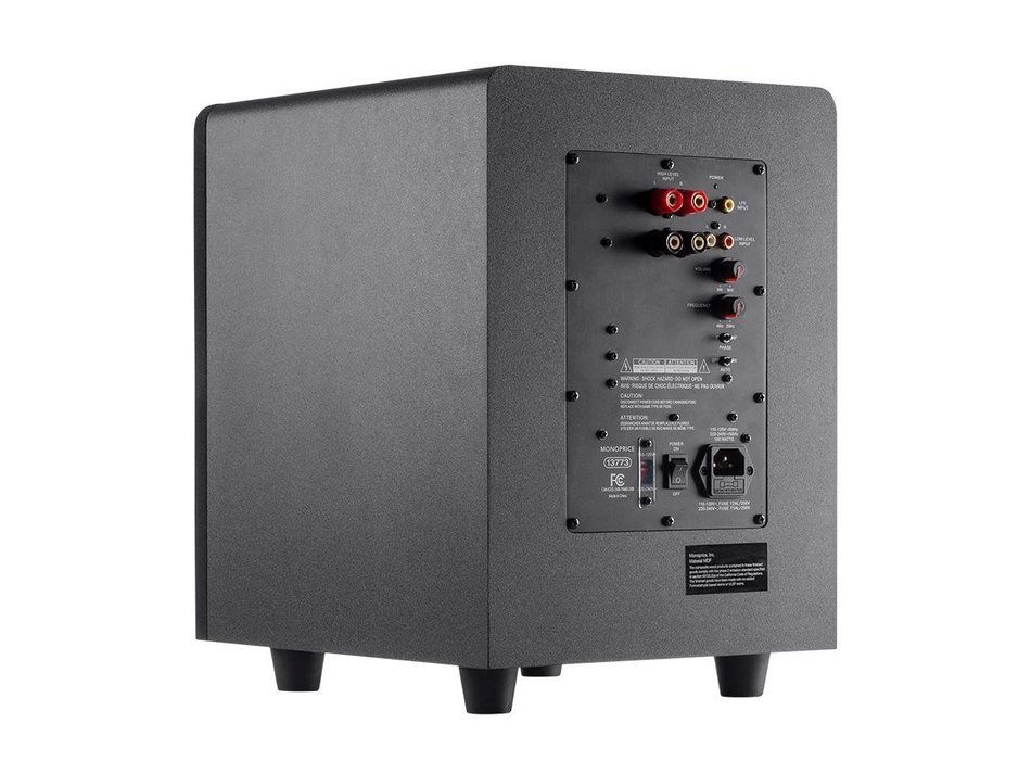Monoprice 13773 Premium Select 5.1 Channel Home Theater Satellite Speakers and Subwoofer N5