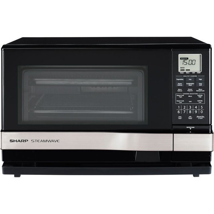 Sharp 1 Cu. Ft. 3-in-1 Microwave Oven with Steamwave and Grill Functions - AX-1100S