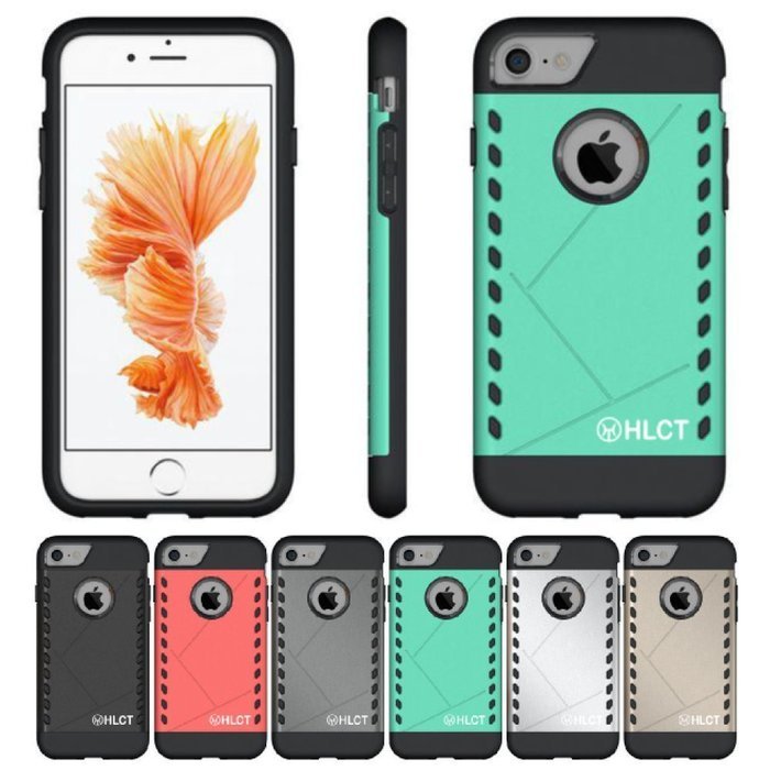 iPhone 7 Case, [4.7 Inch] by HLCT, Interior TPU Bumper & Hard Shell Solid PC Back, Shock-Absorption & Skid-Proof... N3