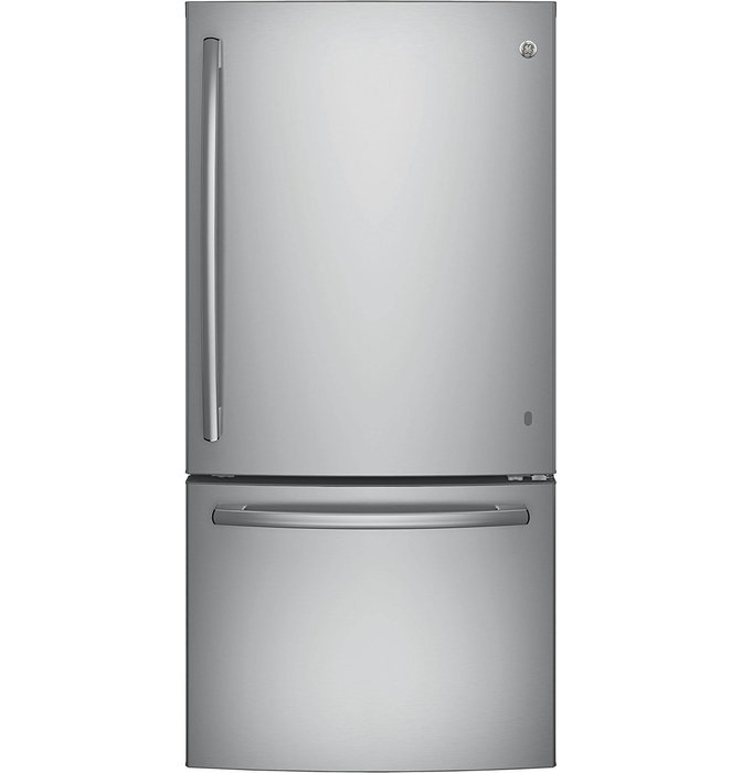 GE GDE25ESKSS 33" Energy Star Freestanding Bottom Freezer Refrigerator with 24.9 cu. ft. Capacity (Stainless Steel)