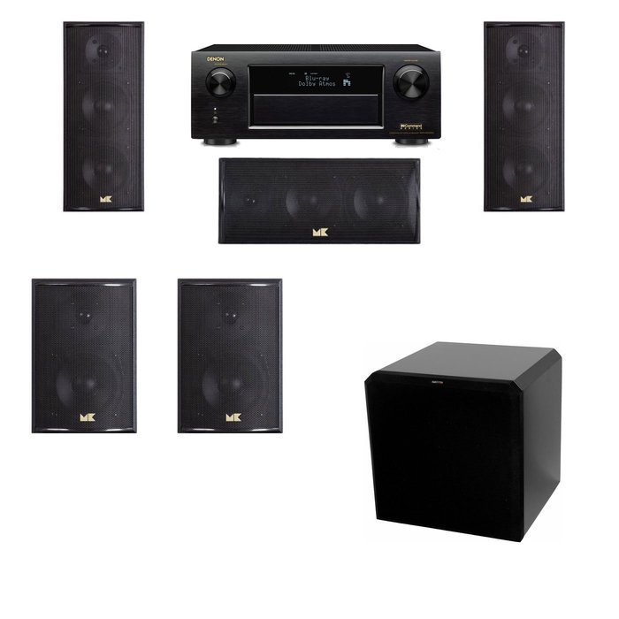 M&K Sound LCR750 Loudspeaker 5.1 HRS12 Denon AVR-X5200W