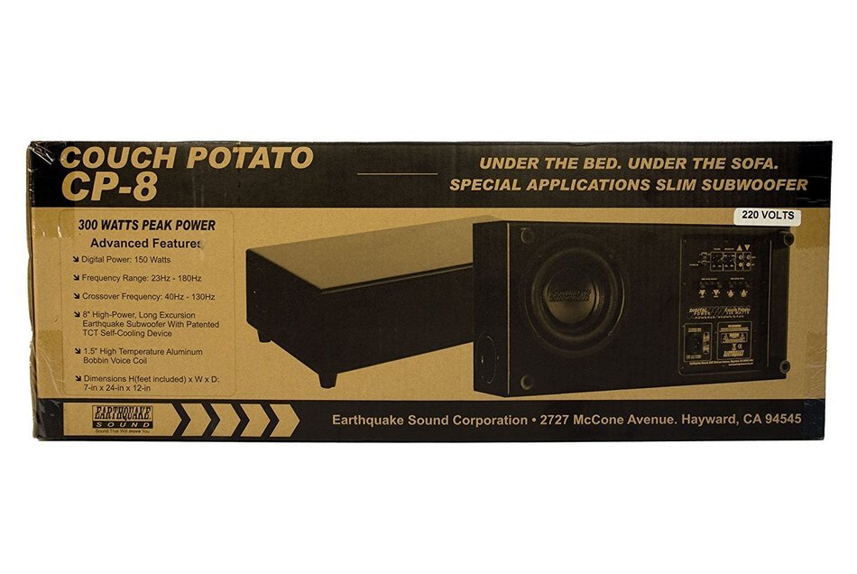 Earthquake Sound CP8 Couch Potato Slim 8-Inch Subwoofer (Black Laminate, Single) N7
