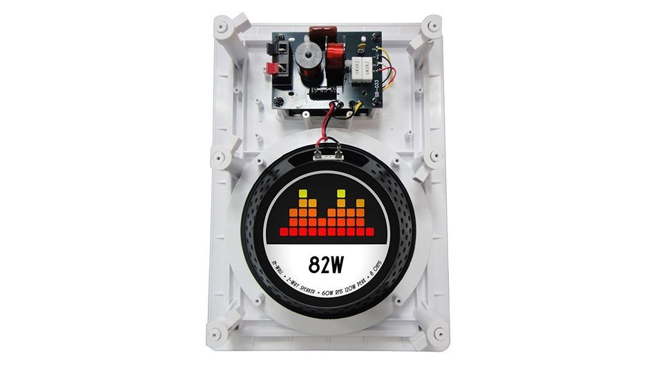 82W Silver Ticket In-Wall In-Ceiling Speaker with Pivoting Tweeter (8 Inch in-wall) N26