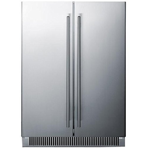 CL63FDOS Dual zone outdoor wine/beverage center for built-in or freestanding use, with French door swing, stainless... N2