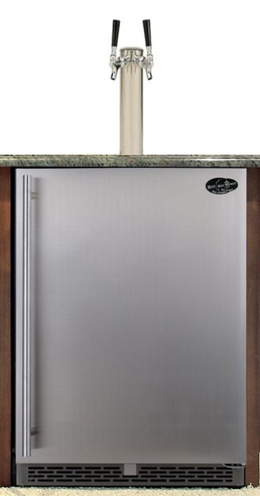 Beer Meister dual tower with stainless door built-in kegerator - Premium Series