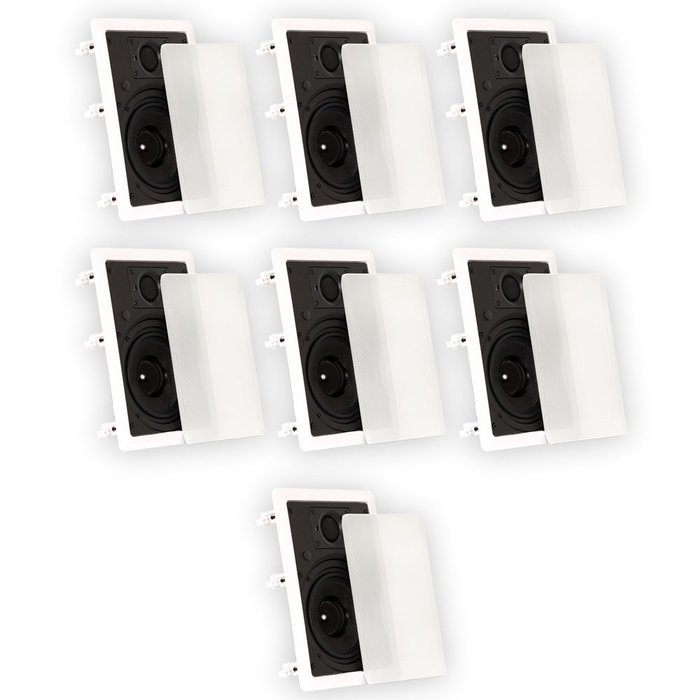 Theater Solutions TSS6W In Wall 6.5" Speakers Surround Sound Home Theater Deluxe 7 Speaker Set TSS6W-7S