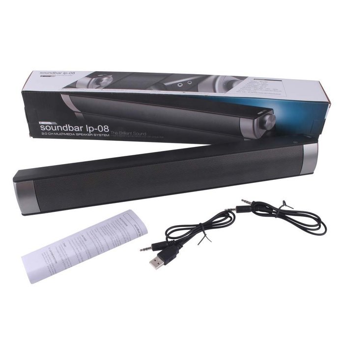 [2016 New Release] 4.0 Bluetooth Mini LP-08 Soundbar USB MP3 Player Wireless Bluetooth Household Speaker for Handfree... N25