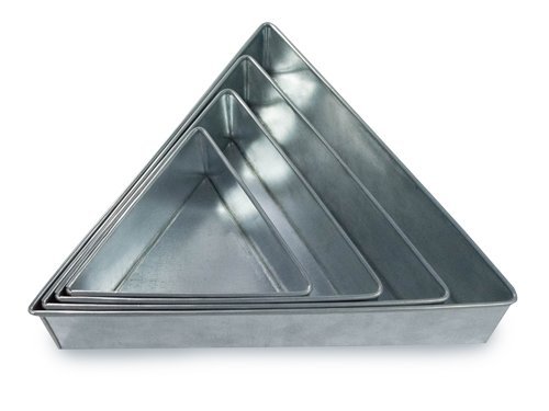4 Tier Triangle Shape Birthday wedding Cake Pan tins N2