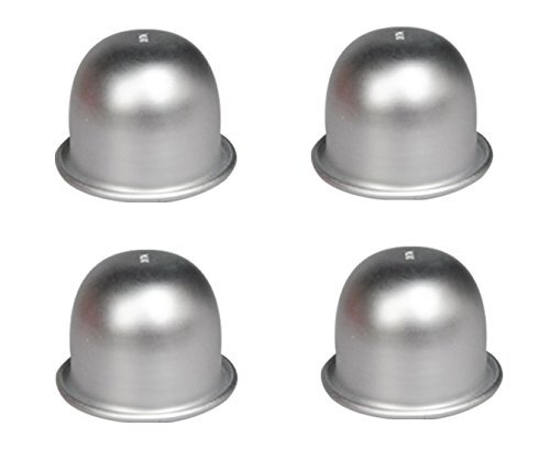 Astra Gourmet Set of 4 Aluminum Deep Semicircle Round Chiffon Cake Pan Bobbi Doll Princess Cake Mold Pudding Dessert... N9