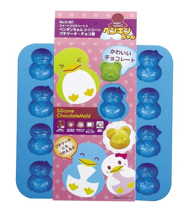 Chocolate Mold Cross Hearts Penguin-chan Silicone Petit Cake Chocolate Mold N2