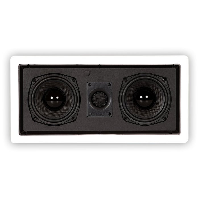 Theater Solutions TSLCR5 Dual 5.25-Inch Woofer In Wall Surround Sound HD Home Theater Kevlar Center Channel Speaker N4