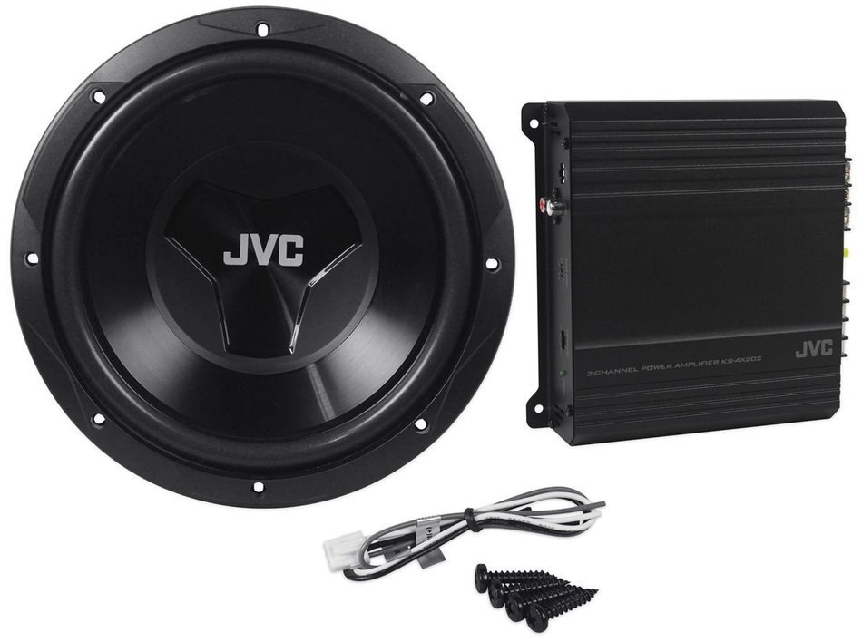 JVC CSPK202 Sub Amp Combo 12" 1000W Subwoofer+300W Amplifier+Sealed