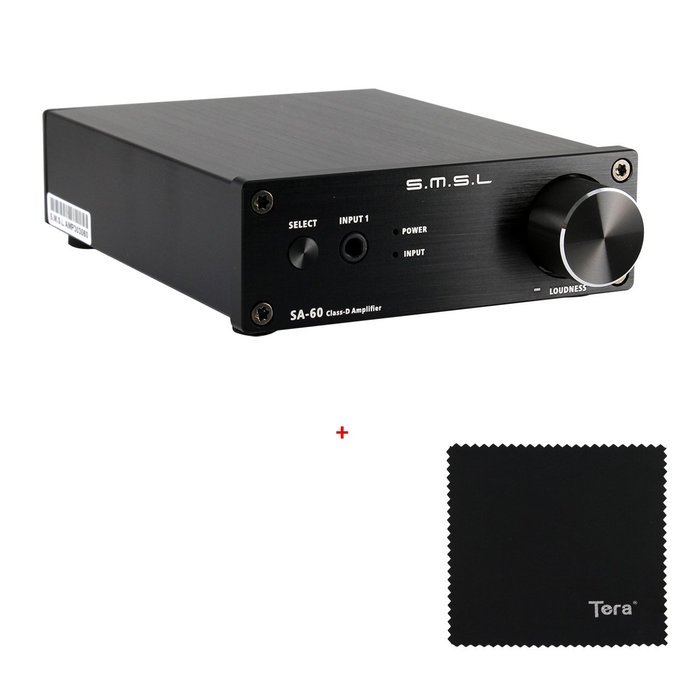 SMSL SA-60 60*2 TPA3116 Class D Big Power HIFI Digital Desktop Amplifier Color Black with Power Supply with Tera... N3