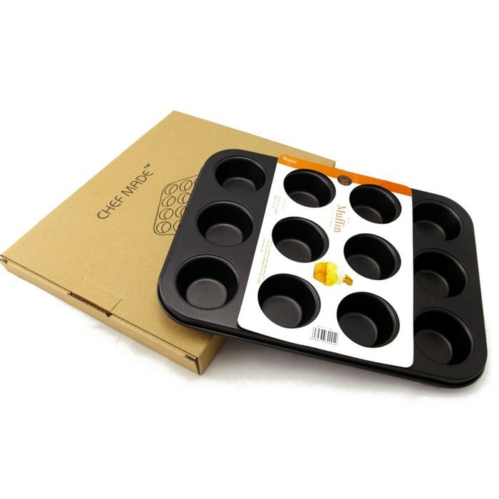 uxcell Casa-J Bakeware Muffin Pans 12 Cup Nonstick Stainless Steel Champagne N9