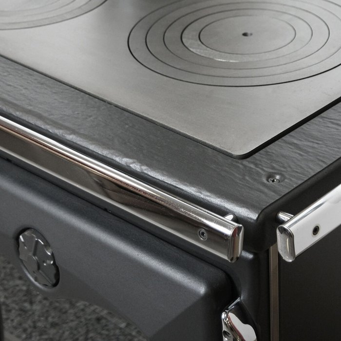 Wood Burning Cook Stove La Nordica "America Black" Cooking Stove Range N4
