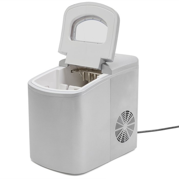 XtremepowerUS Ice Maker Machine Electric Portable Counter-Top Cube Ice Silver N4