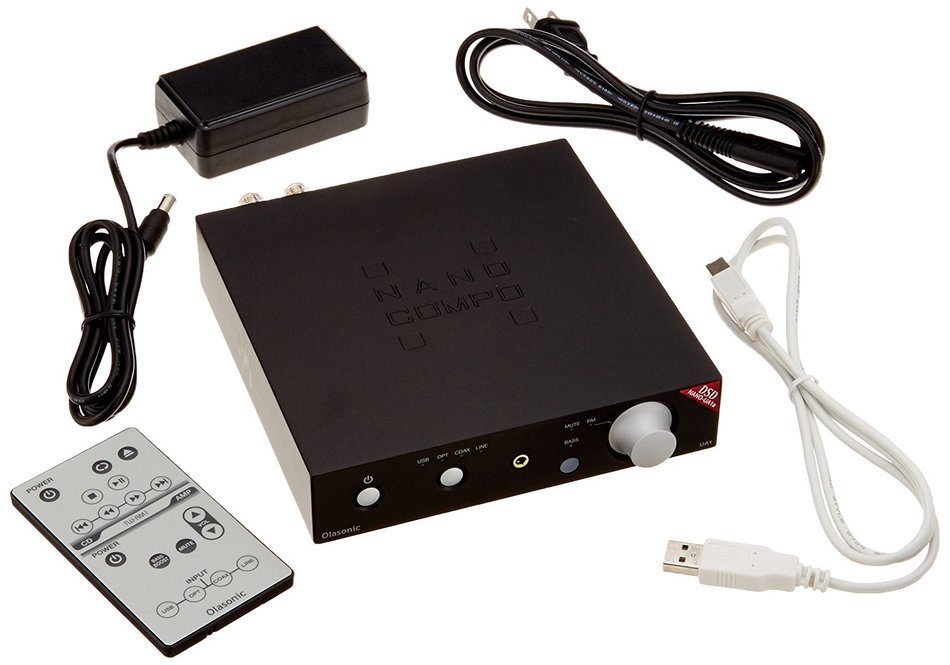 Olasonic USB DAC built-in pre-main amplifier NANOCOMPO NANO-UA1a silky black NANO-UA1a (B)
