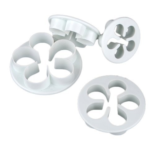 LuckyStore 4pcs Fondant Cake Decorating Rose Flower Sugarcraft Plunger Cutter Mold Mould N2