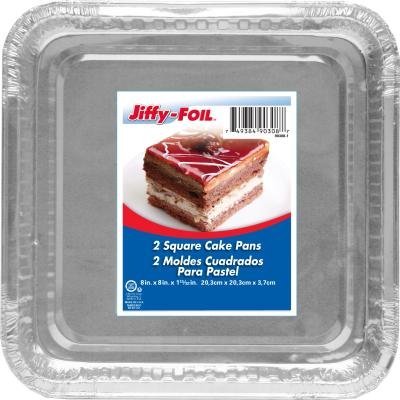 Jiffy Square Cake Pan 8" 2-Count (Pack of 15)