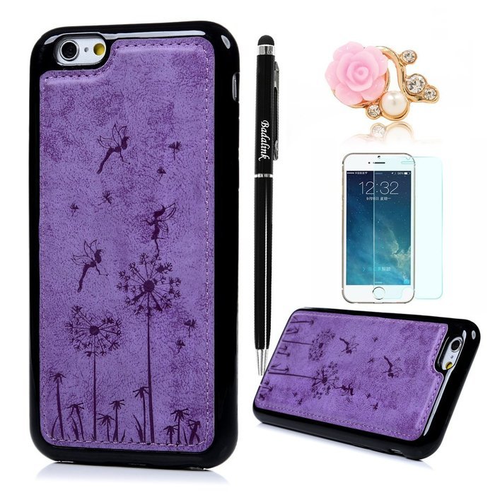 iPhone 6S Case,iPhone 6 Case (4.7") - Slim Fit Shock-Absorption Soft TPU Rubber Gel Bumper Vintage Embossed Dandelions... N11