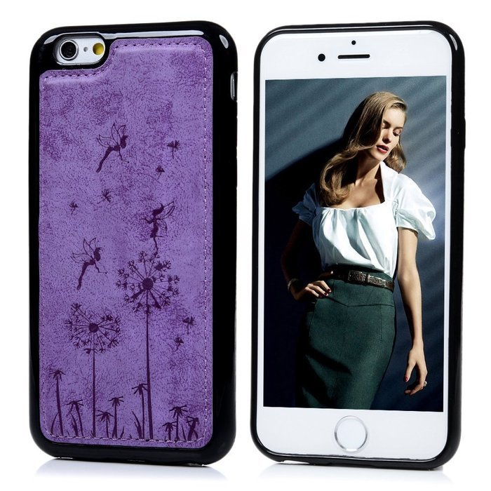iPhone 6S Case,iPhone 6 Case (4.7") - Slim Fit Shock-Absorption Soft TPU Rubber Gel Bumper Vintage Embossed Dandelions... N12