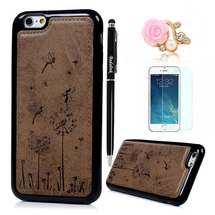 iPhone 6S Case,iPhone 6 Case (4.7") - Slim Fit Shock-Absorption Soft TPU Rubber Gel Bumper Vintage Embossed Dandelions... N18