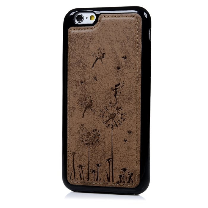 iPhone 6S Case,iPhone 6 Case (4.7") - Slim Fit Shock-Absorption Soft TPU Rubber Gel Bumper Vintage Embossed Dandelions... N19