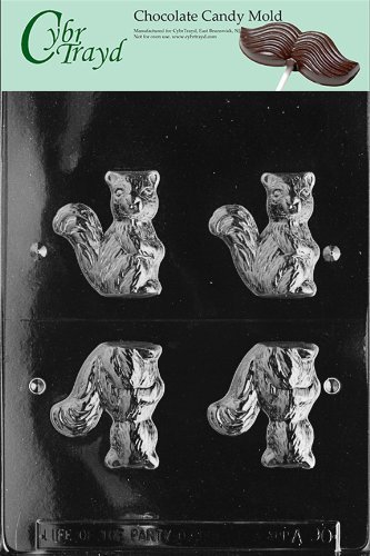 Cybrtrayd A090 3D Squirrel Animal Chocolate Candy Mold with Exclusive Cybrtrayd Copyrighted Chocolate Molding...