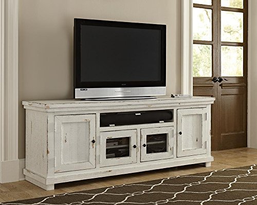 Progressive Furniture Willow 74" Console, Distressed White