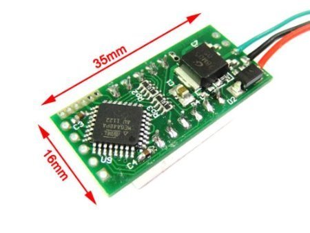 RioRand Small Green LED Digital Current Panel Meter Amperage Monitor 0-50A With Ammeter Shunt Resister N2