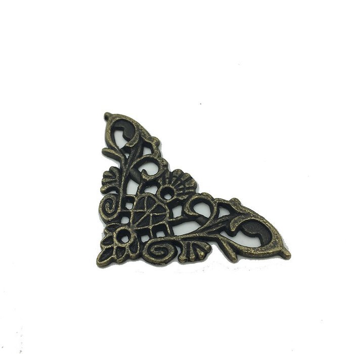 4 X Antique Brass Jewelry Gift Box Wood Case Decorative adorn copper butterfly N3