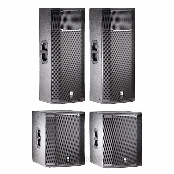 JBL PRX425 15' Passive Two-Way Speakers (PAIR) with JBL PRX-418S Subwoofers (PAIR) Pa Package System