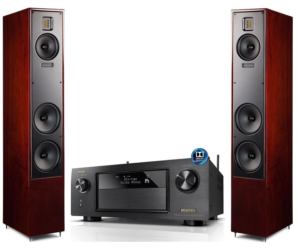 Martin Logan Motion 60XT Cherry Floorstanding Speakers with Denon AVR-X4300H A/V Receiver