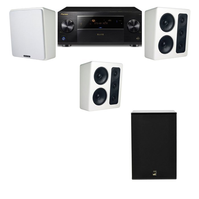 M&K Sound MP300 White Monitor Speaker 3.1 X12 Pioneer Elite SC-89