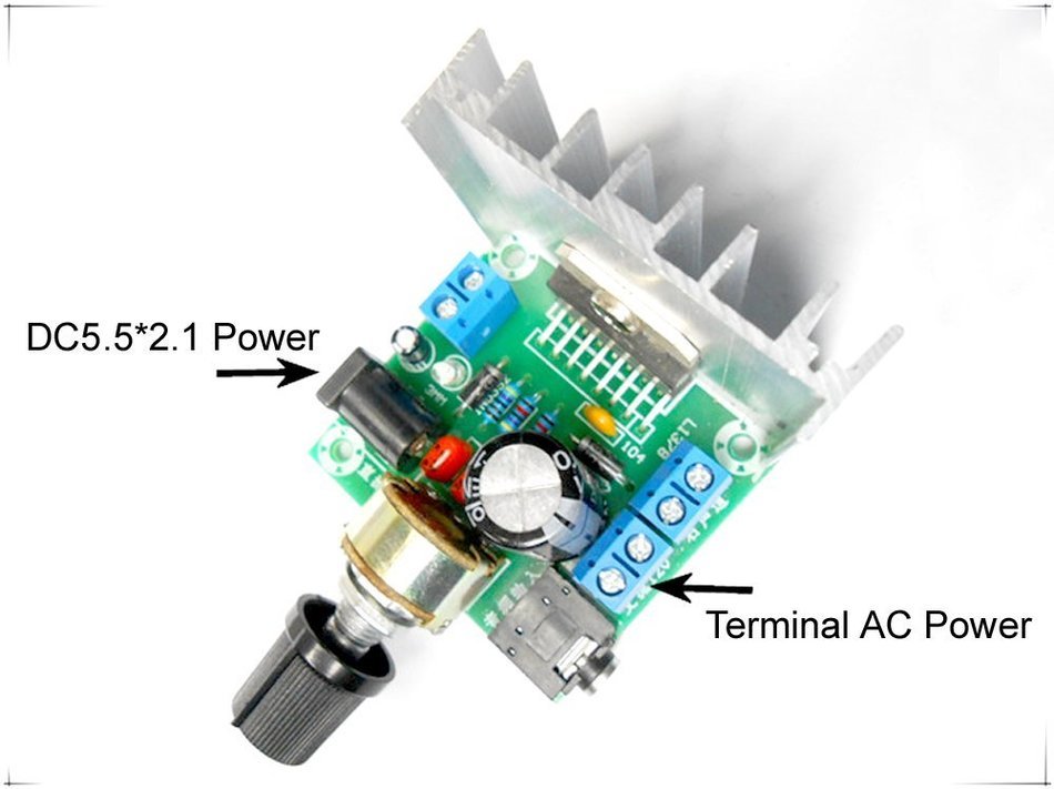 Qianson AC 7-18V / DC 5V-12V TDA7297 2x 15W Audo Power Amplifier Board 15W+15W Dual-Channel Stereo AMP Module N3