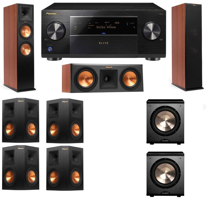 Klipsch RP-280F Tower Speakers CH-RP-250C-PL-200-7.2-Pioneer Elite SC-85