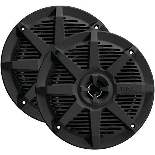 BOSS AUDIO MR62B 2-Way Full-Range Marine Speakers (6.5", Black)