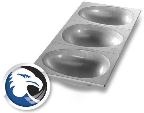 Chicago Metallic 47695 Aluminized Steel Large 3-Egg-Shaped Cake Pan