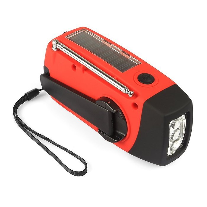 Leaning Tech Multifunction Emergency Solar Hand Crank Weather Radio with Cables, Cell Phone Charger & AM/FM/NOAA... N3
