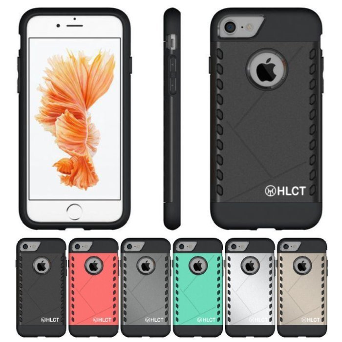 iPhone 7 Case, [4.7 Inch] by HLCT, Interior TPU Bumper & Hard Shell Solid PC Back, Shock-Absorption & Skid-Proof... N4