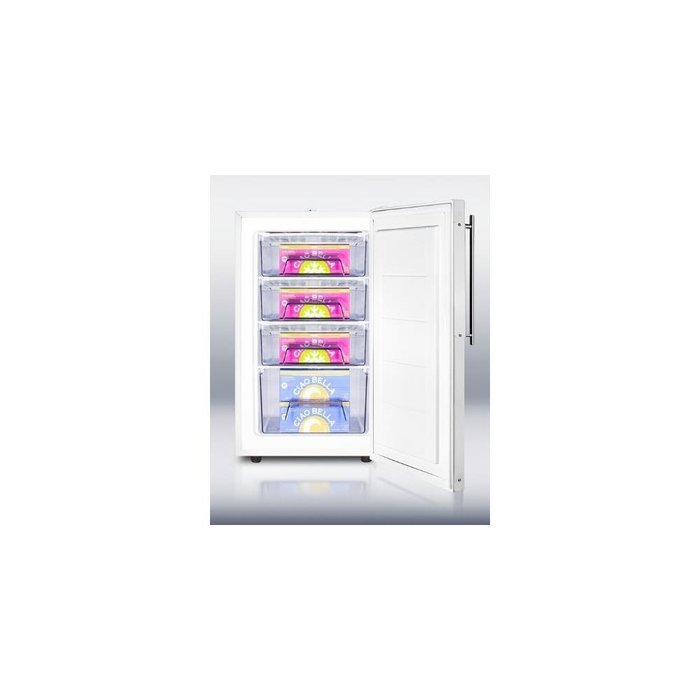 Summit FS407LBIFRADA: ADA Compliant 20" wide built-in undercounter all-freezer, -20(degree) C capable with a lock... N2