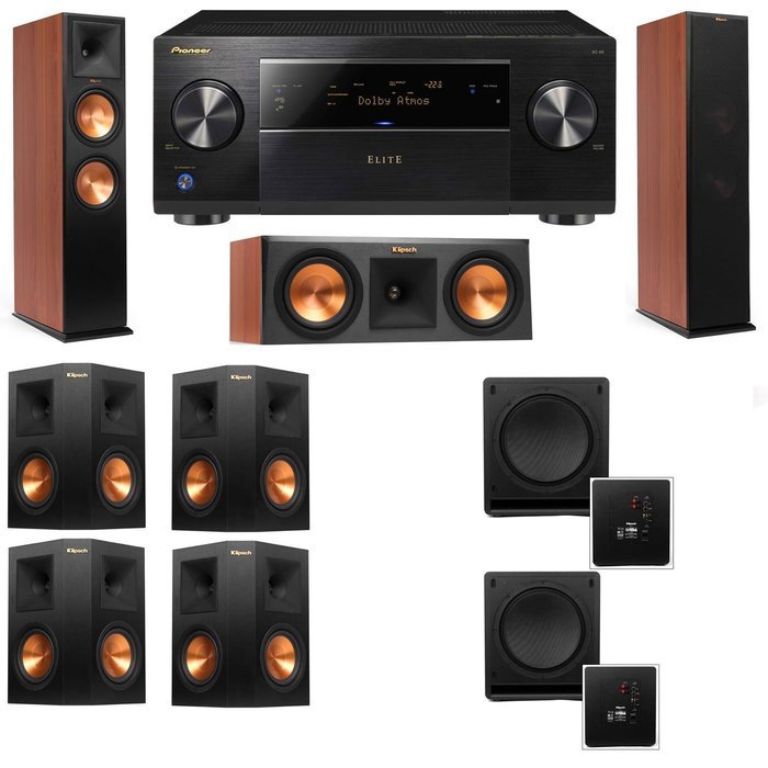 Klipsch RP-280F Tower Speakers CH-RP-250C-SW-112-7.2-Pioneer Elite SC-85